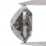 0.88 Ct Natural Loose Round Rose Cut Diamond Black Gray Color Diamond 5.60 MM Natural Loose Salt and Pepper Diamond Rose Cut Diamond QL2132