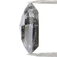 Natural Loose Pentagon Salt And Pepper Diamond Black Grey Color 1.47 CT 8.30 MM Pentagon Shape Rose Cut Diamond L048