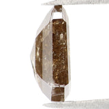 Natural Loose Emerald Diamond Brown Color 1.66 CT 7.90 MM Emerald Shape Rose Cut Diamond L7671