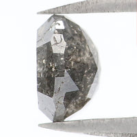 Natural Loose Cushion Grey Color Diamond 1.32 CT 6.40 MM Cushion Shape Rose Cut Diamond L8793