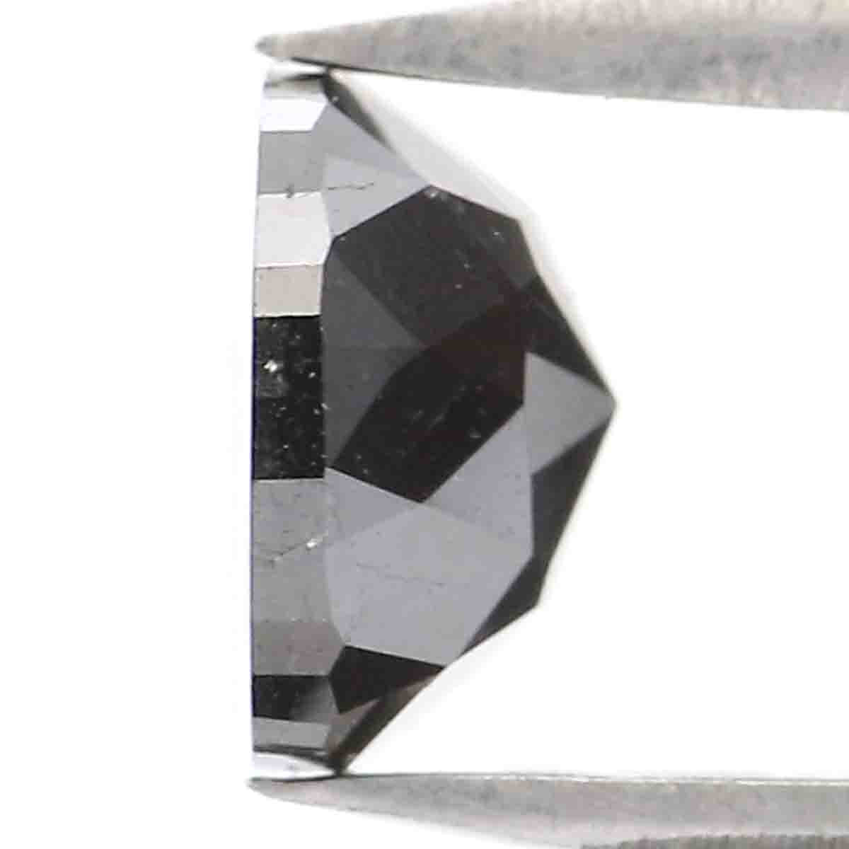 1.31 CT Natural Loose Cushion Shape Diamond Black Color Cushion Rose Cut Diamond 6.80 MM Natural Cushion Shape Black Color Diamond LQ7640