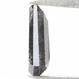 Natural Loose Coffin Salt And Pepper Diamond Black Grey Color 0.73 CT 7.15 MM Coffin Shape Rose Cut Diamond KDL1297