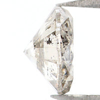 Natural Loose Round Salt And Pepper Diamond Black Grey Color 0.84 CT 5.90 MM Round Brilliant Cut Diamond L8750
