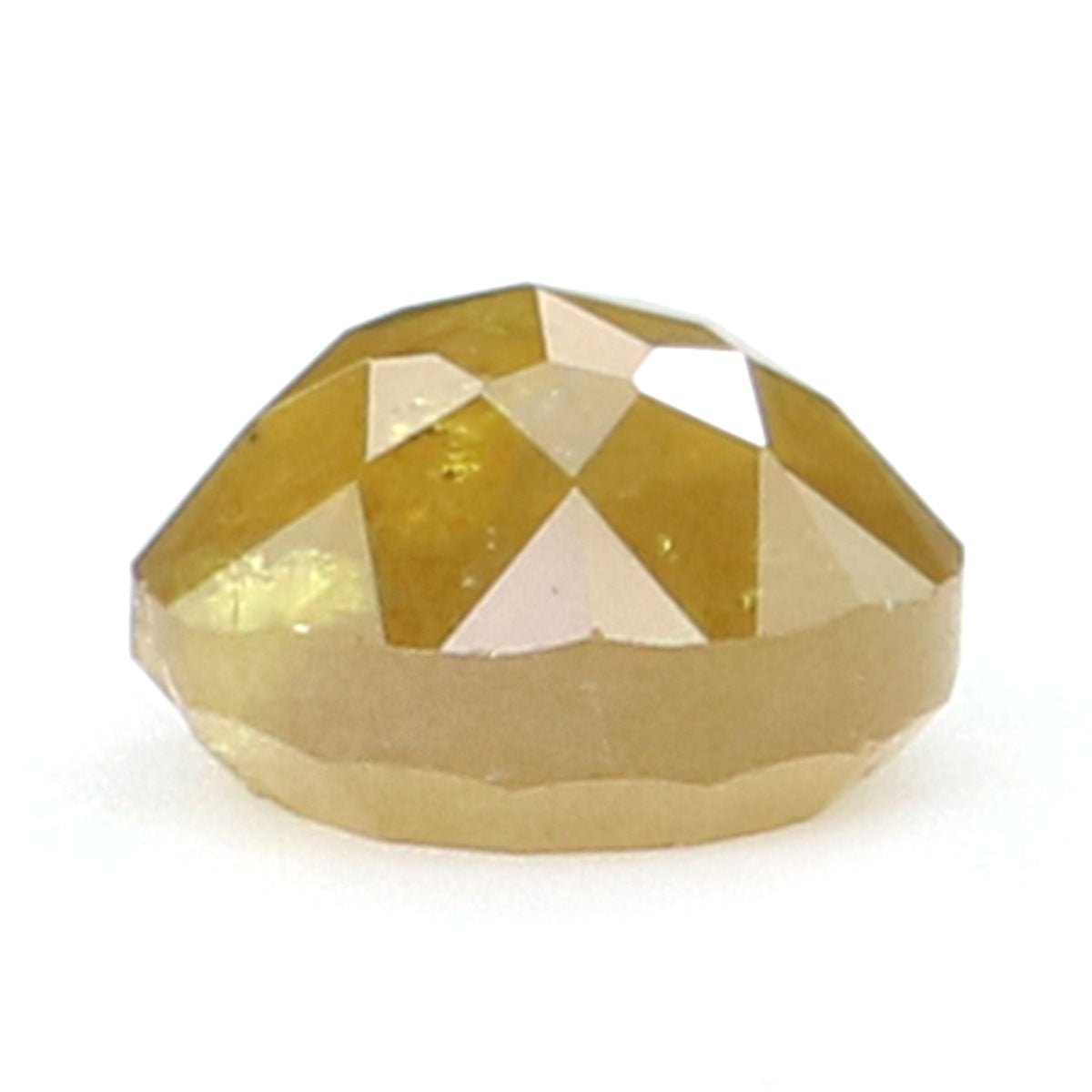 Natural Loose Round Rose Cut Yellow Color Diamond 0.72 CT 5.10 MM Rose Cut Shape Diamond L9146