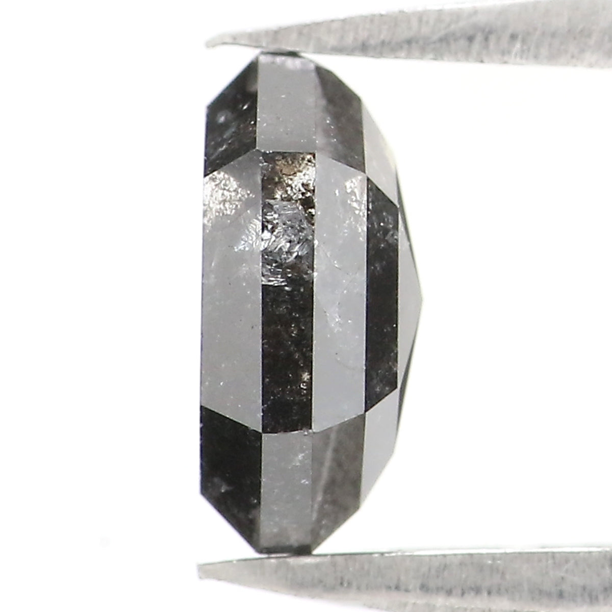 1.43 CT Natural Loose Hexagon Shape Diamond Salt And Pepper Hexagon Diamond 7.65 MM Black Grey Color Hexagon Shape Rose Cut Diamond QL2704