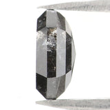 Natural Loose Hexagon Salt And Pepper Black Grey Color Diamond 1.43 CT 7.65 MM Hexagon Shape Rose Cut Diamond KDL2704