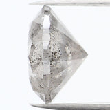 1.96 Ct Natural Loose Diamond, Round Brilliant Cut, Salt Pepper Diamond, Black Diamond, Gray Diamond, Rustic Diamond, Round Cut Diamond KDL891