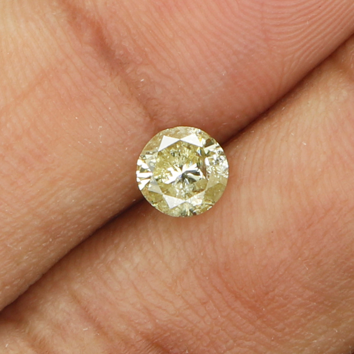 0.57 Ct Natural Loose Diamond, Green Diamond, Yellow Diamond, Round Diamond, Round Brilliant Cut, Sparkling Diamond, Rustic Diamond L4994