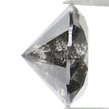 Natural Loose Round Salt And Pepper Diamond Black Grey Color 1.24 CT 6.70 MM Round Brilliant Cut Diamond KDL1474