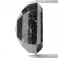 Natural Loose Emerald Salt And Pepper Diamond Black Grey Color 1.76 CT 7.10 MM Emerald Shape Rose Cut Diamond L1325