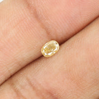 0.19 Ct Natural Loose Diamond, Oval Diamond, Yellow Diamond, Antique Diamond, Oval Cut Diamond, Rustic Diamond, Real Diamond L5333