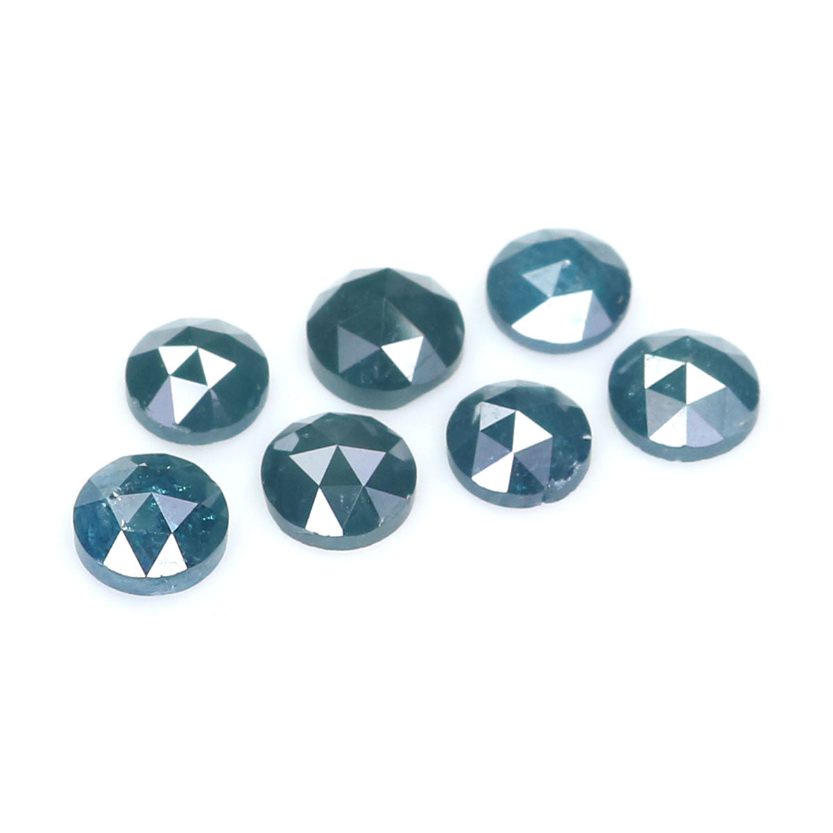 2.01 CT Natural Loose Round Rose Cut Diamond Blue Color Round Shape Diamond 3.90 MM Natural Blue Color Diamond Round Rose Cut Diamond LQ2422