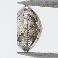 Natural Loose Rose Cut Salt And Pepper Diamond Black Grey Color 0.66 CT 5.22 MM Round Rose Cut Shape Diamond L9291