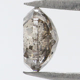 Natural Loose Rose Cut Salt And Pepper Diamond Black Grey Color 0.66 CT 5.22 MM Round Rose Cut Shape Diamond L9291