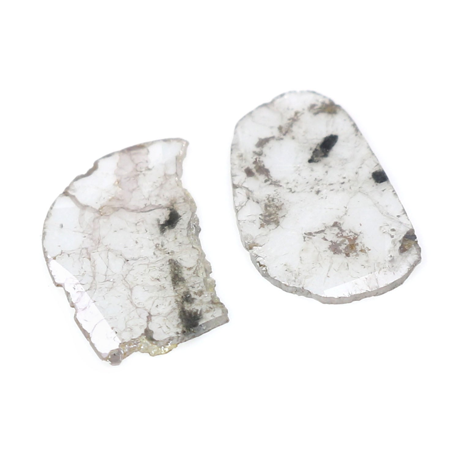 1.02 Ct Natural Loose Slice Shape Diamond Grey Color Slice Cut Diamond 10.45 MM Natural Loose Grey Color Slice Irregular Cut Diamond LQ9833