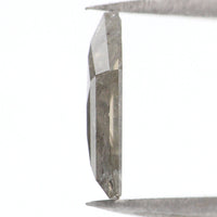 Natural Loose Shield Salt And Pepper Diamond Black Grey Color 1.20 CT 10.50 MM Shield Shape Rose Cut Diamond KR2035