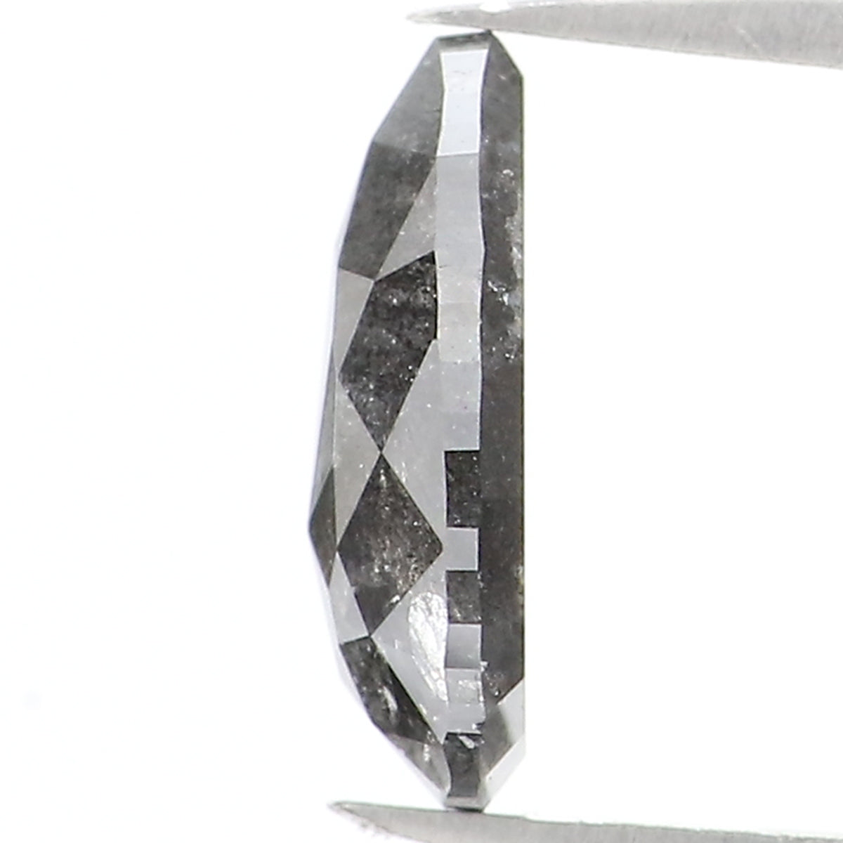 0.70 CT Natural Loose Pear Shape Diamond Salt And Pepper Pear Rose Cut Diamond 7.70 MM Natural Black Grey Color Pear Shape Diamond QL1229