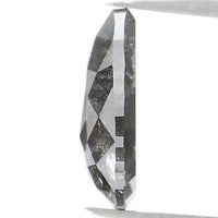 Natural Loose Pear Salt And Pepper Diamond Black Grey Color 0.70 CT 7.70 MM Pear Shape Rose Cut Diamond KDL1229