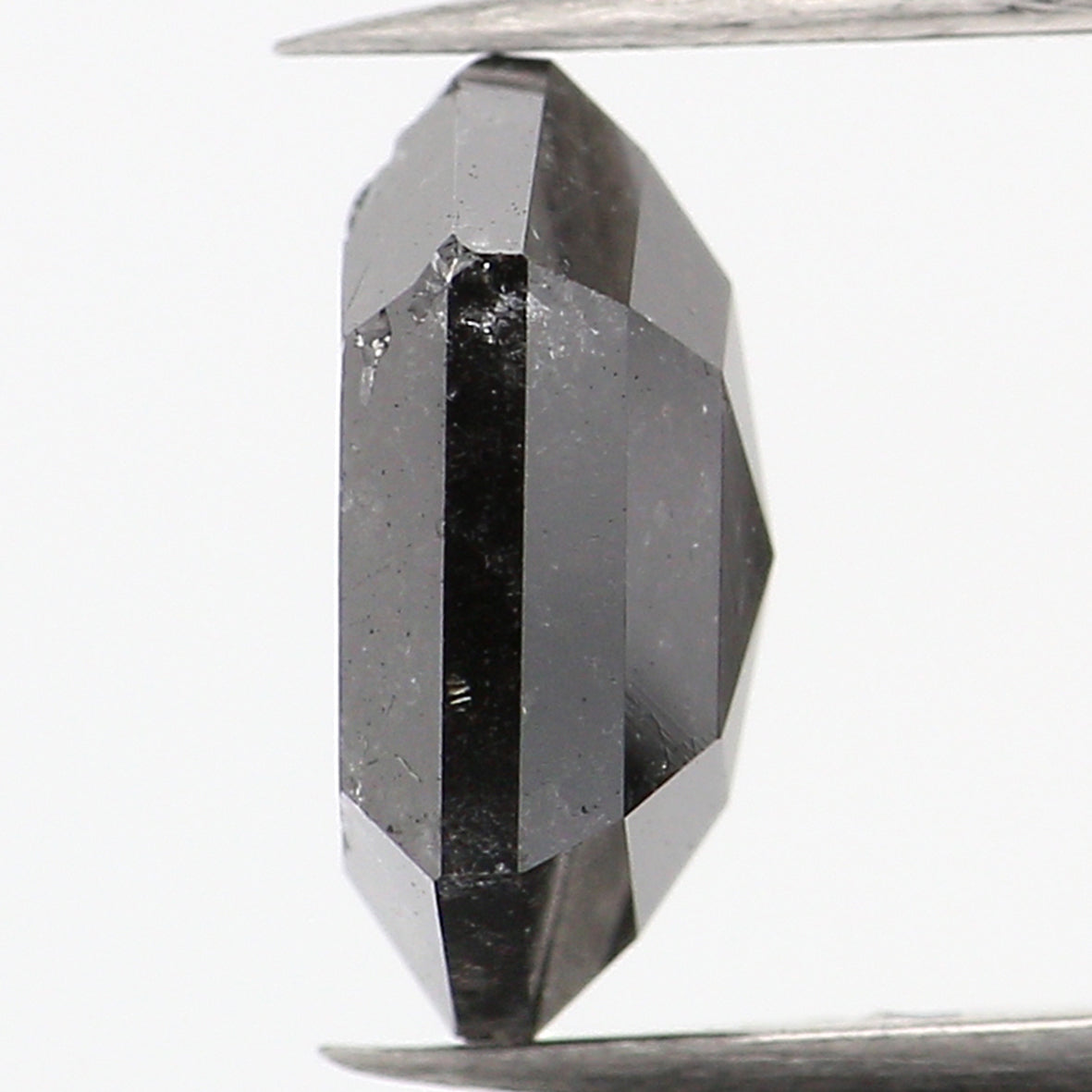 1.55 CT Natural Loose Hexagon Shape Diamond Salt And Pepper Hexagon Diamond 8.00 MM Black Grey Color Hexagon Shape Rose Cut Diamond QL734