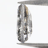 Natural Loose Coffin Salt And Pepper Diamond Black Grey Color 0.93 CT 6.99 MM Coffin Shape Rose Cut Diamond KDL2608