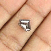 1.31 CT Natural Loose Diamond, Shield Cut Diamond, Salt And Pepper Diamond, Black Diamond , Grey Diamond, Antique Rose Cut Diamond KDL254