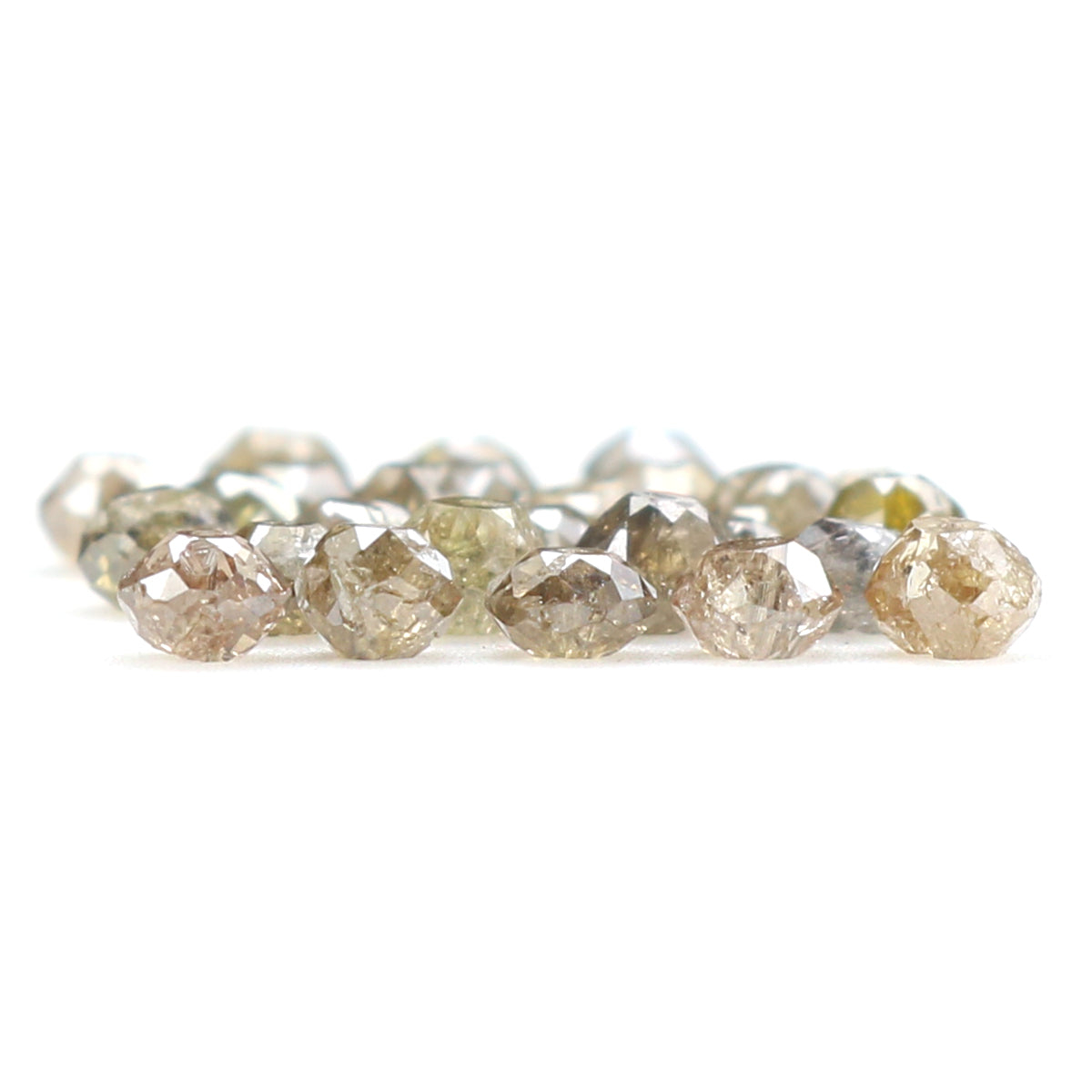 2.21 CT Natural Loose Bead Shape Diamond Brown Color Bead Cut Diamond 2.30 MM Natural Loose Brown Color Diamond Bead Rose Cut Diamond LQ1681