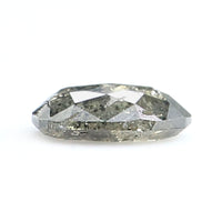 Natural Loose Oval Salt And Pepper Diamond Black Grey Color 0.67 CT 6.95 MM Oval Shape Rose Cut Diamond KR2272