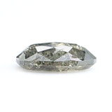 Natural Loose Oval Salt And Pepper Diamond Black Grey Color 0.67 CT 6.95 MM Oval Shape Rose Cut Diamond KR2272