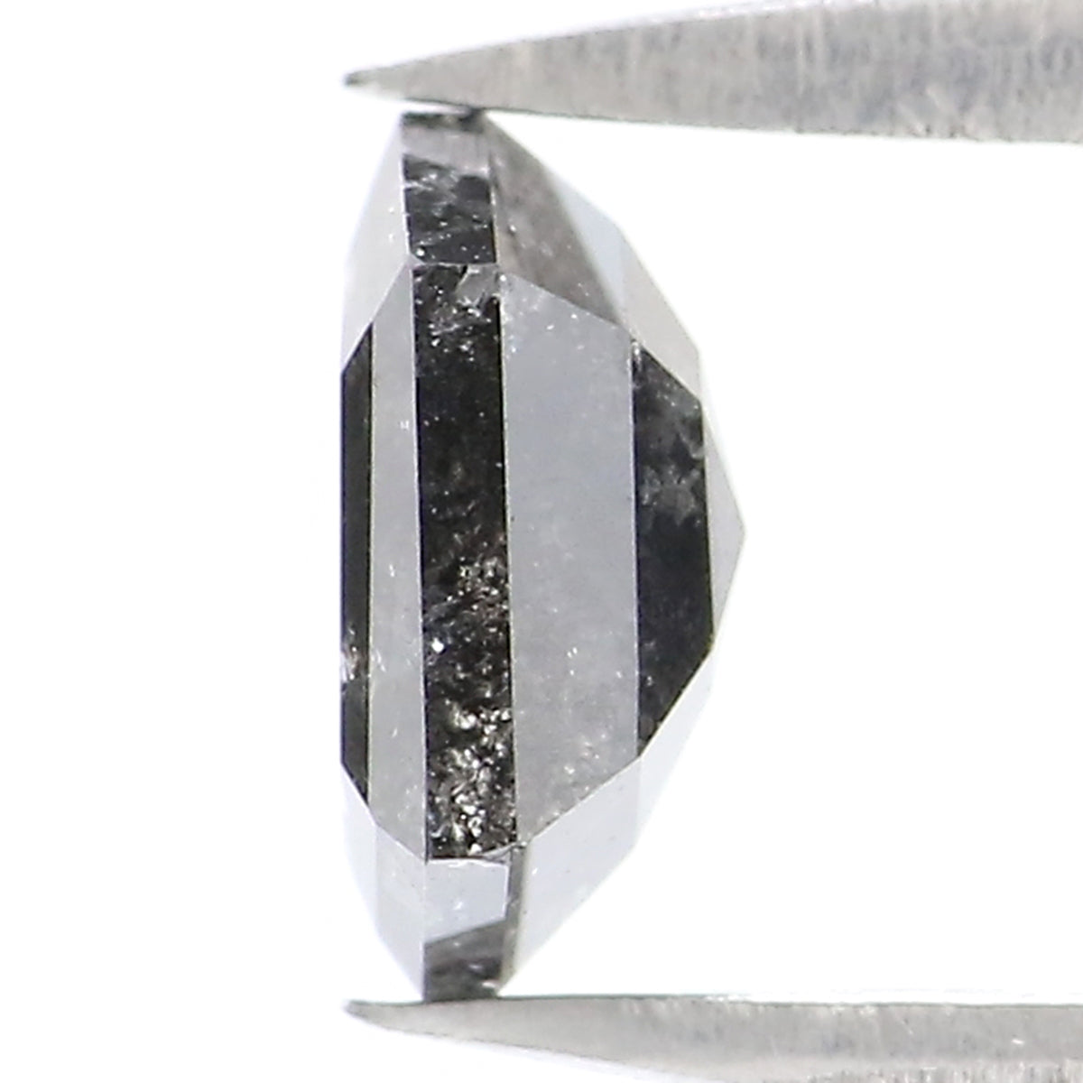 0.89 CT Natural Loose Hexagon Shape Diamond Salt And Pepper Hexagon Diamond 6.35 MM Black Grey Color Hexagon Shape Rose Cut Diamond QL2163