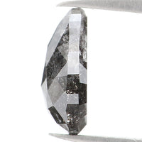 Natural Loose Pear Salt And Pepper Diamond Black Grey Color 0.63 CT 6.80 MM Pear Shape Rose Cut Diamond KDK2397