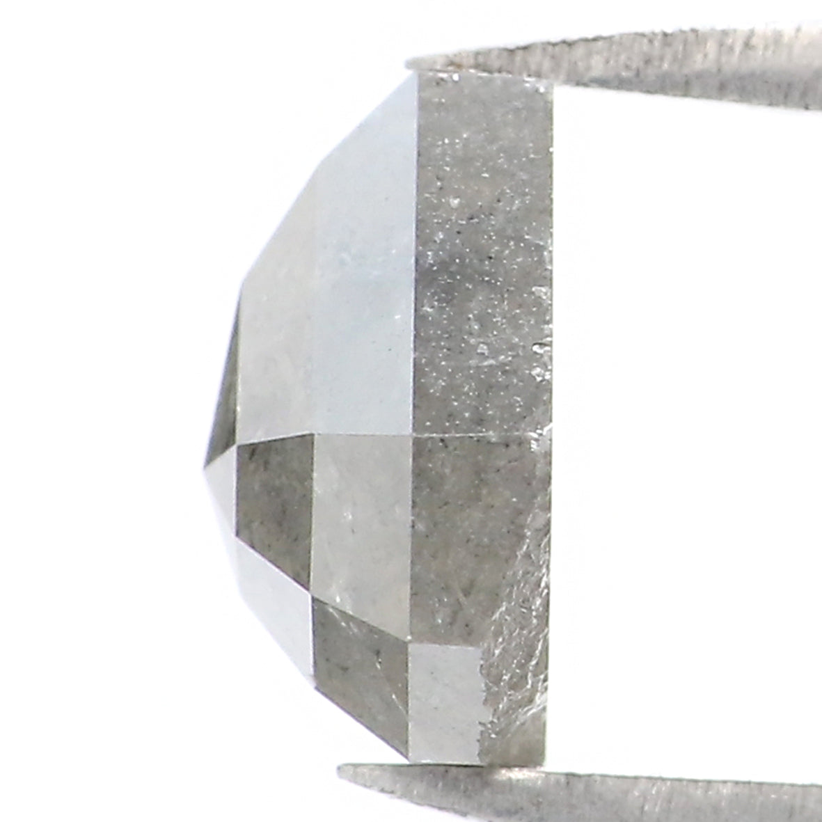 1.82 Ct Natural Loose Shield Shape Diamond Salt And Pepper Shield Cut Diamond 7.70 MM Natural Gray Color Shield Rose Cut Diamond KQ1311