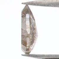 Natural Loose Pear Grey Brown Color Diamond 0.63 CT 7.10 MM Pear Shape Rose Cut Diamond L7355