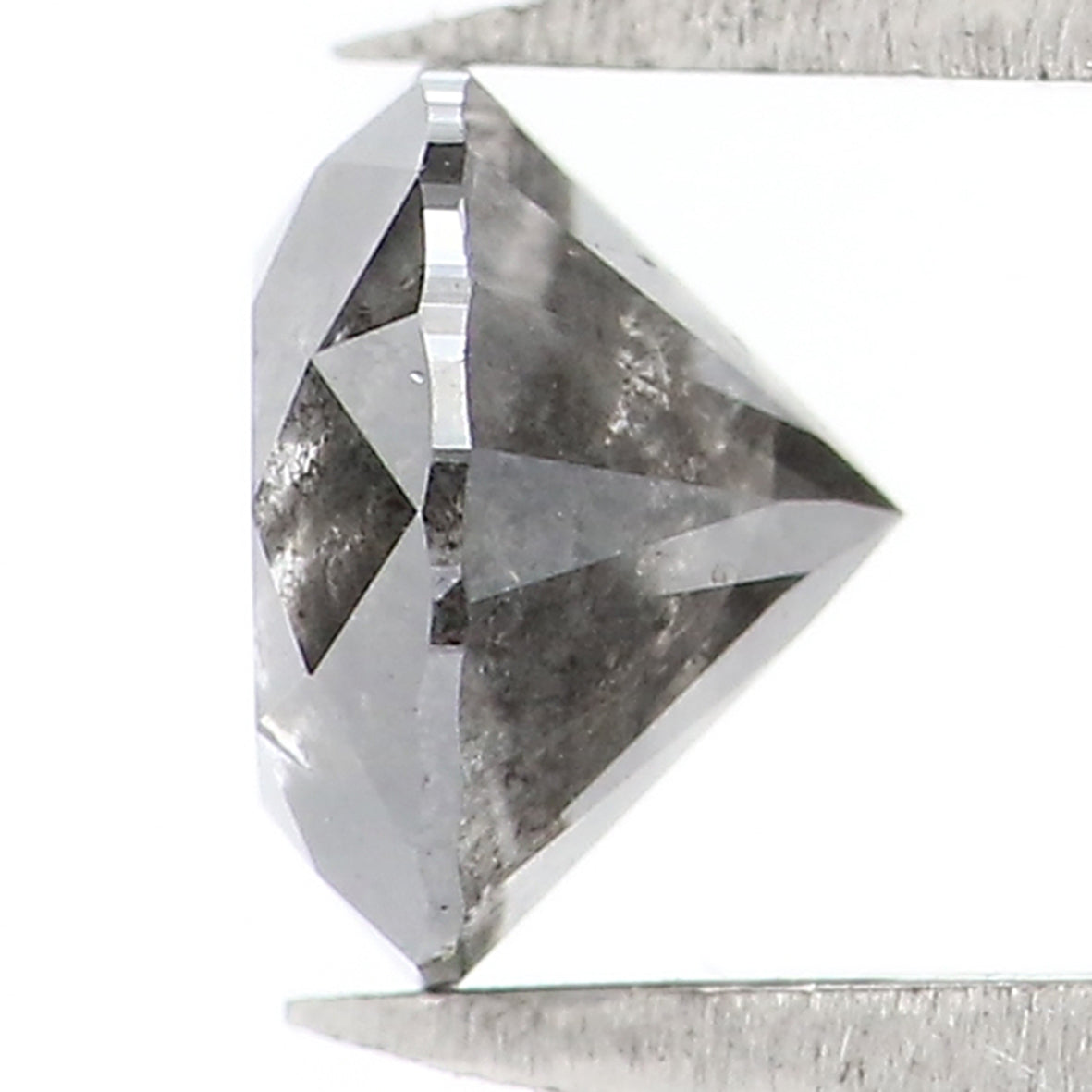0.68 CT Natural Loose Round Shape Diamond Black Grey Color Round Cut Diamond 5.30 MM Salt And Pepper Round Brilliant Cut Diamond LQ1765