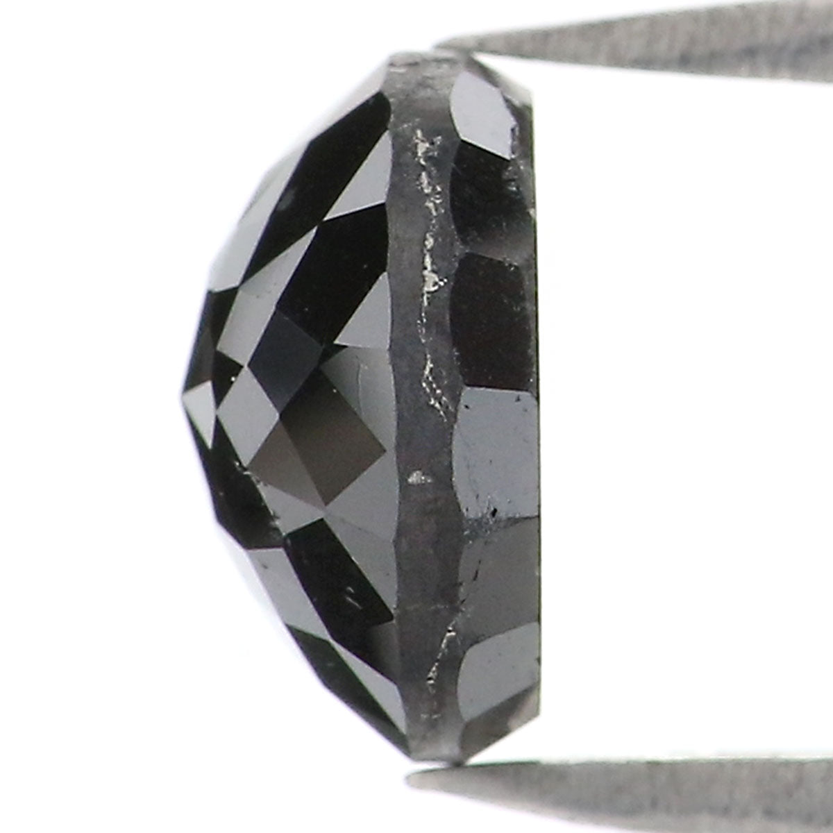 Natural Loose Round Rose Cut Black Color Diamond 1.57 CT 7.00 MM Rose Cut Shape Diamond L6819