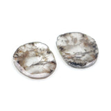 Natural Loose Slice Salt And Pepper Diamond Black Grey Color 1.76 CT 10.62 MM Slice Shape Rose Cut Diamond KR2560