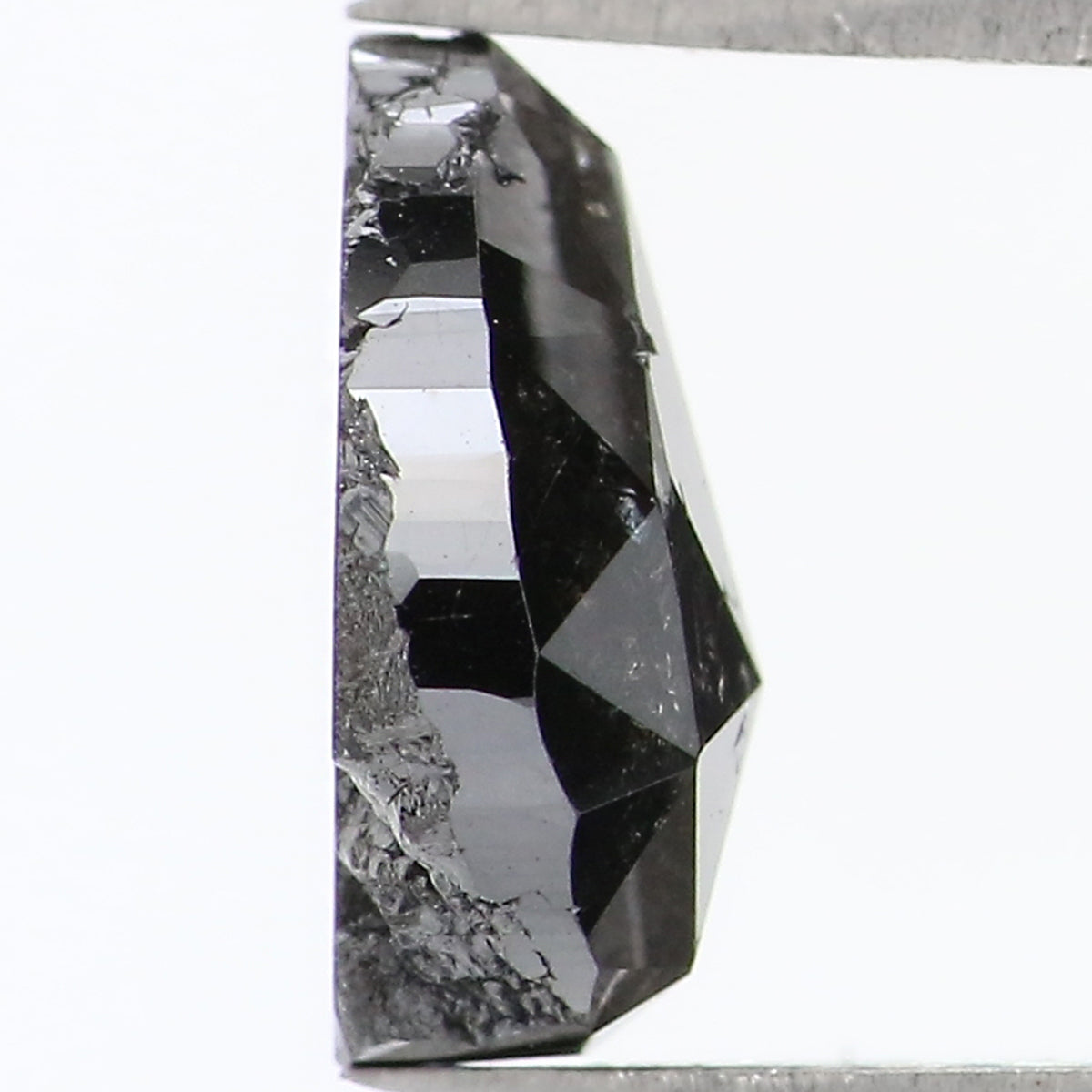 2.17 CT Natural Loose Pear Shape Diamond Black Color Pear Cut Diamond 8.25 MM Natural Loose Black Color Diamond Pear Rose Cut Diamond LQ1593
