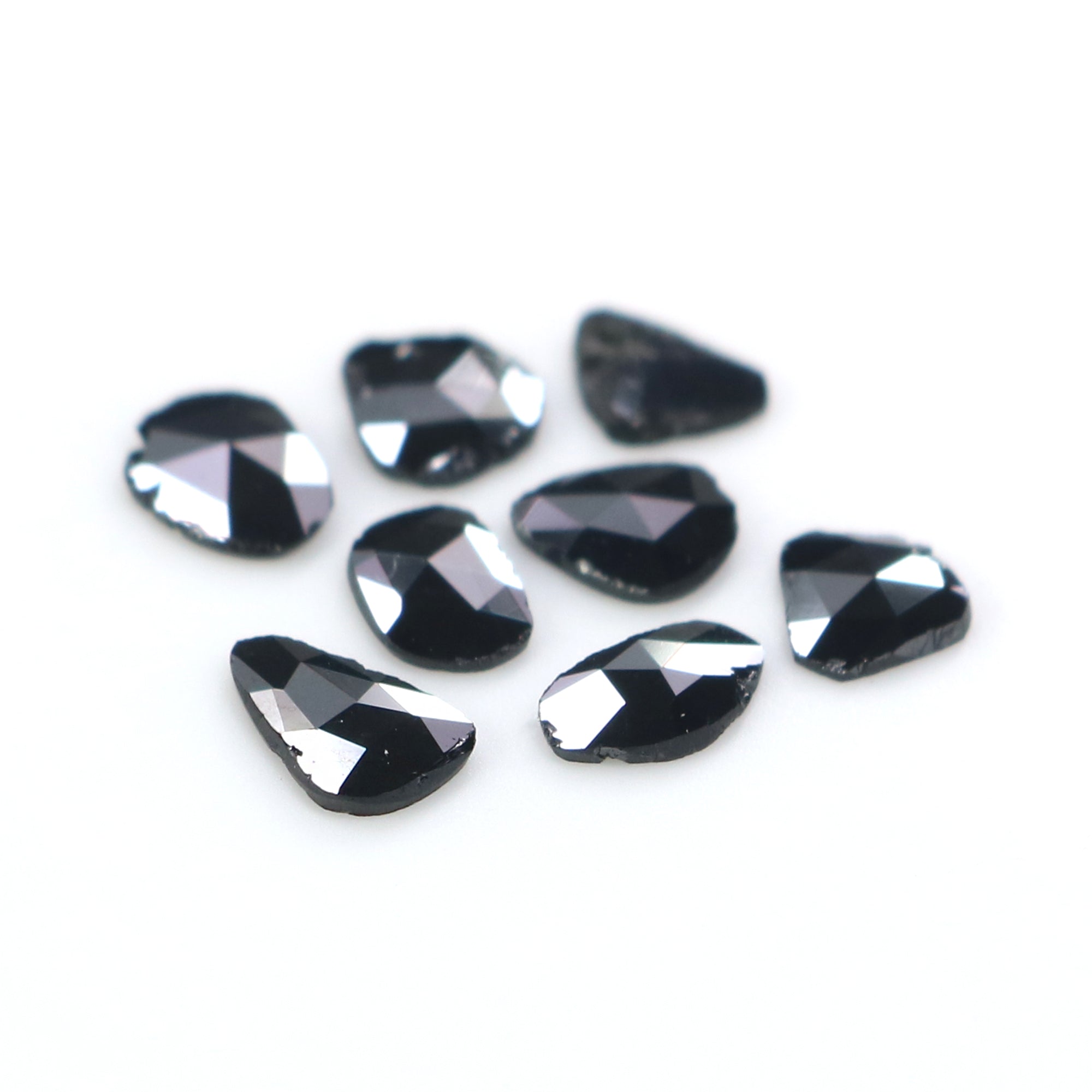 1.41 CT Natural Loose Slice Shape Diamond Black Color Slice Cut Diamond 4.70 MM Natural Loose Black Color Slice Rose Cut Diamond LQ2597