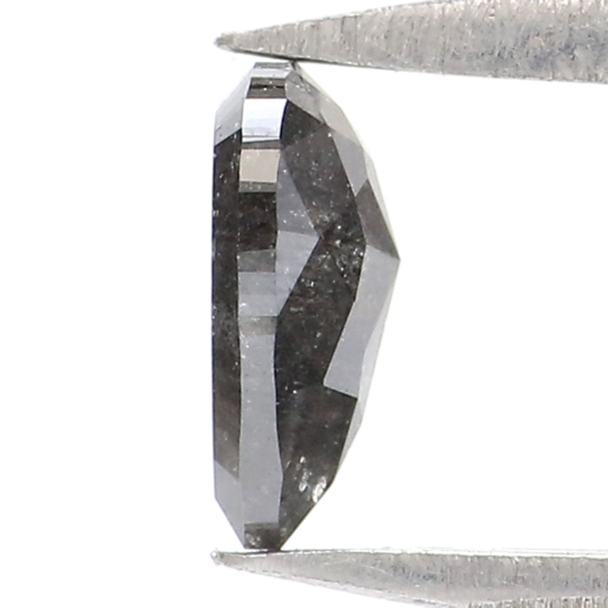 0.48 CT Natural Loose Heart Shape Diamond Salt And Pepper Heart Diamond 5.70 MM Natural Loose Black Grey Color Heart Shape Rose Cut QK2534