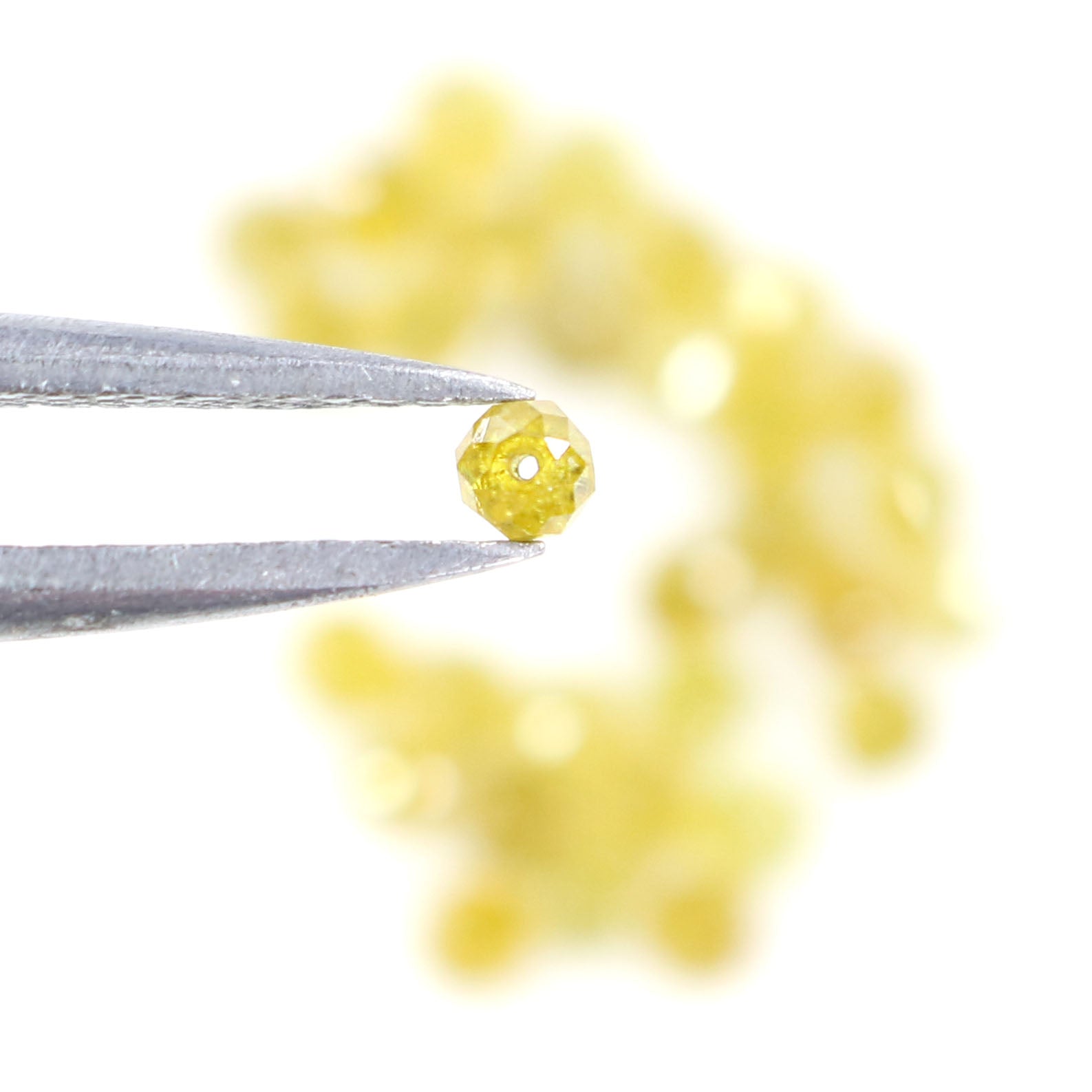 2.23 CT Natural Loose Bead Shape Diamond Yellow Color Bead Cut Diamond 2.10 MM Natural Loose Yellow Color Bead Rose Cut Diamond LQB1705