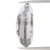 Natural Loose Hexagon Salt And Pepper Diamond Black Grey Color 1.19 CT 7.50 MM Hexagon Shape Rose Cut Diamond KDL1102