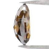 Natural Loose Pear Deep Fancy Brown Color Diamond 0.90 CT 7.30 MM Pear Shape Rose Cut Diamond KR127