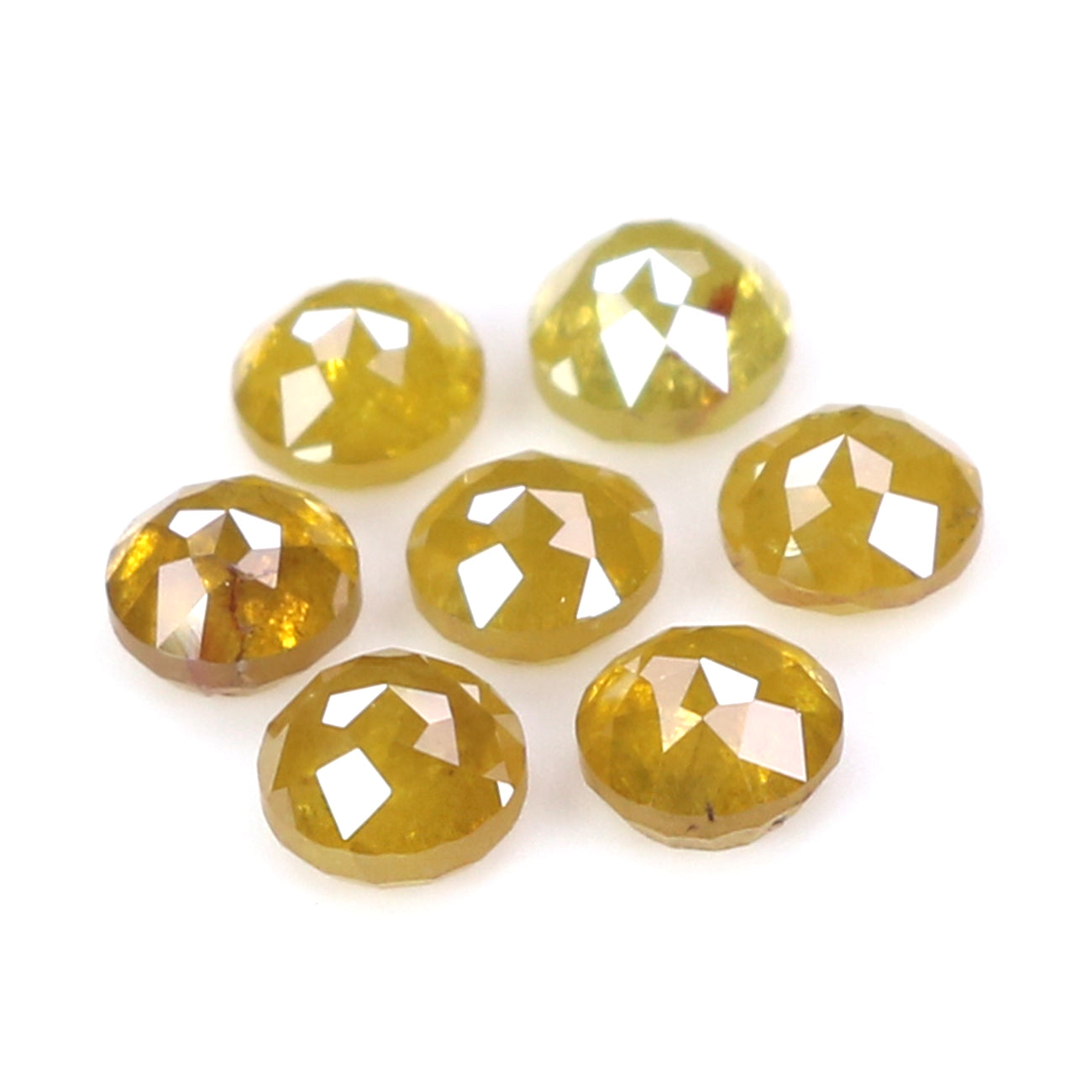 1.31 CT Natural Loose Rose Cut Diamond Yellow Color Round Shape Diamond 3.10 MM Natural Loose Diamond Brown Round Rose Cut Diamond LQ9280