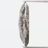 0.73 Ct Natural Loose Diamond, Marquise Diamond, Salt And Pepper, Black Diamond, Gray Diamond, Polished Diamond, Rose Cut Diamond, KDL780