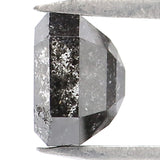 Natural Loose Emerald Salt And Pepper Diamond Black Grey Color 0.83 CT 5.20 MM Emerald Shape Rose Cut Diamond L7414