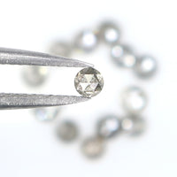 Natural Loose Round Rose Cut Diamond, Salt And Pepper Round Diamond, Natural Loose Diamond, Rose Cut Diamond, 1.21 CT Round Shape KR2648