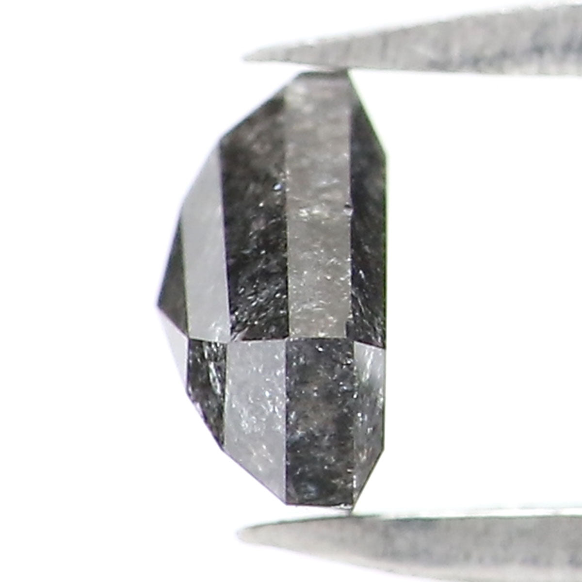 0.59 Ct Natural Loose Shield Shape Diamond Salt And Pepper Shield Cut Diamond 4.70 MM Black Gray Color Shield Shape Rose Cut Diamond LQ2482