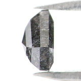 Natural Loose Shield Salt And Pepper Diamond Black Grey Color 0.59 CT 4.69 MM Shield Shape Rose Cut Diamond L2482