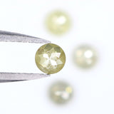 Natural Loose Rose Cut Yellow Grey Diamond Color 0.90 CT 3.50 MM Round Rose Cut Shape Diamond L5038