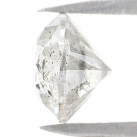 Natural Loose Round Salt And Pepper Diamond Grey Color 1.03 CT 6.07 MM Round Brilliant Cut Diamond L2572