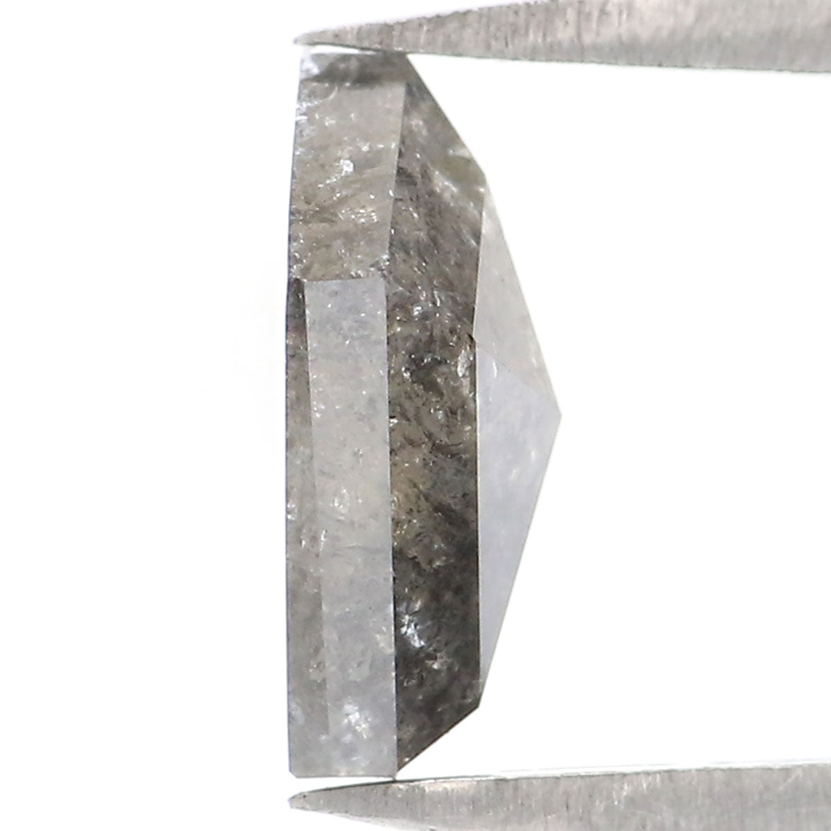 1.09 Ct Natural Loose Shield Shape Diamond Salt And Pepper Shield Cut Diamond 8.50 MM Black Gray Color Shield Shape Rose Cut Diamond LQ7588